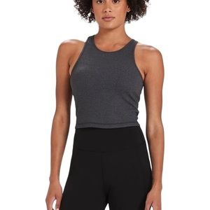 Vuori Plyo Tank Ribbed Charcoal Heather sz S
